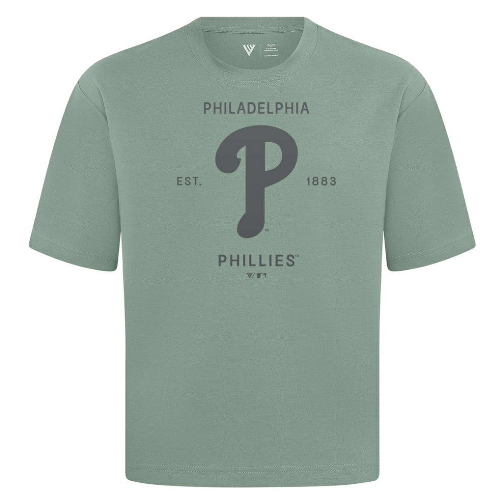 MLB Philadelphia Phillies Levelwear Crossway Oversized Luxe Signature Knit T-Shirt