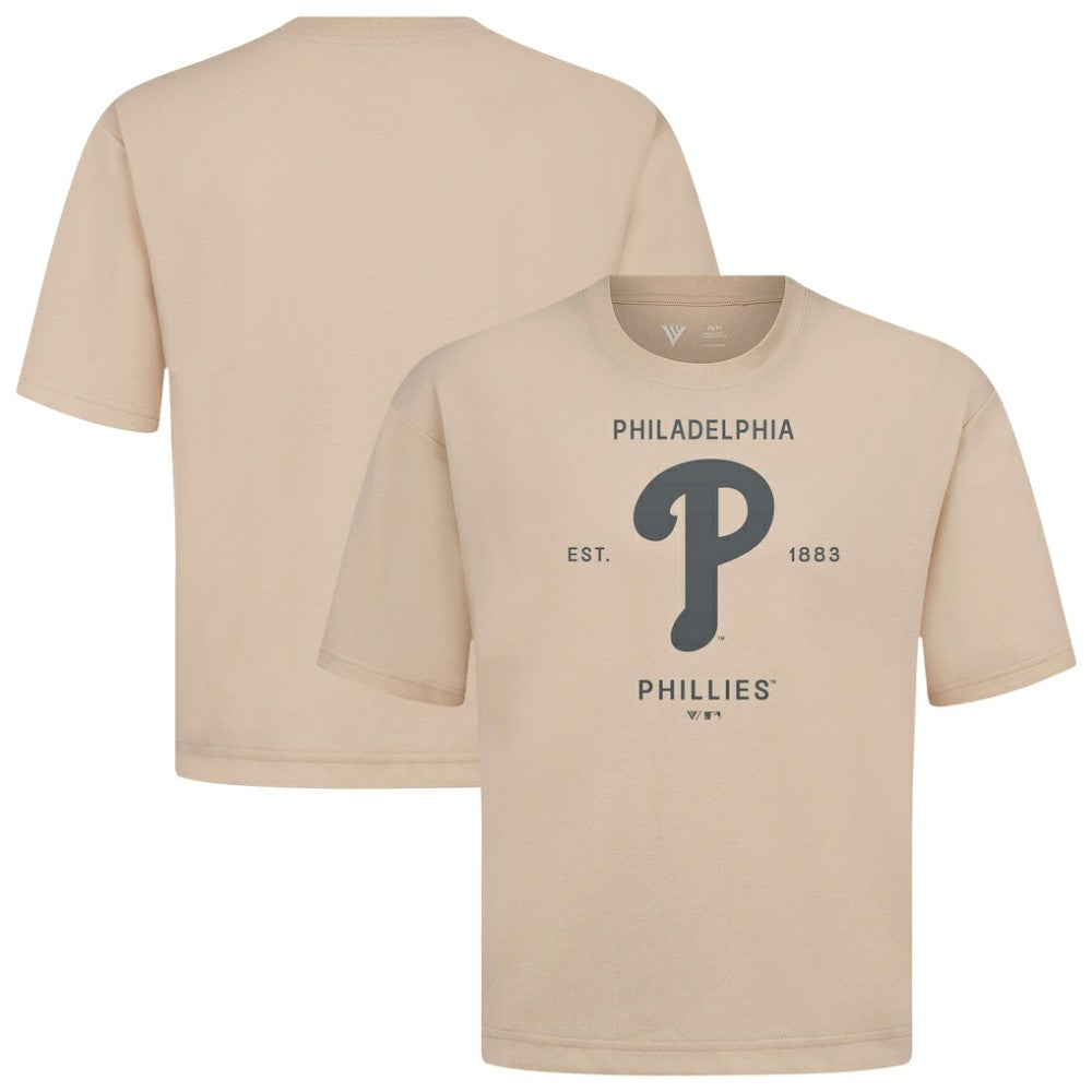 MLB Philadelphia Phillies Levelwear Crossway Oversized Luxe Signature Knit T-Shirt