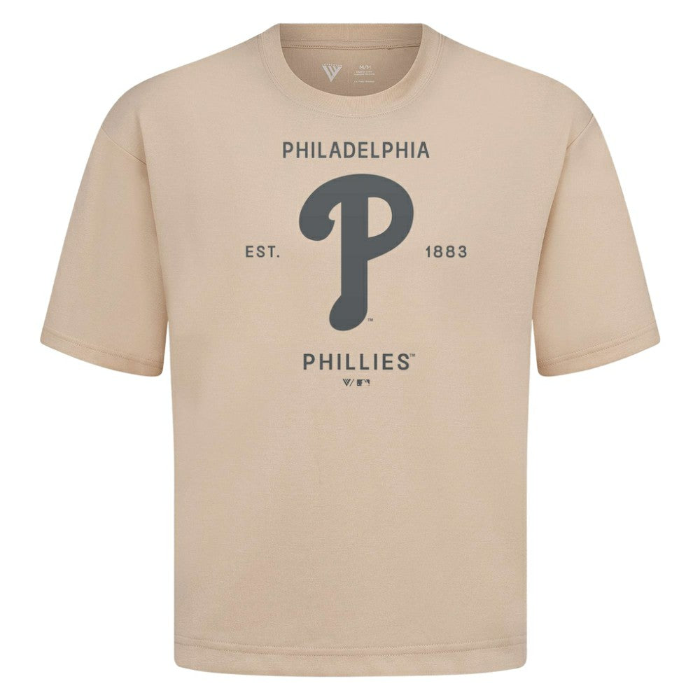 MLB Philadelphia Phillies Levelwear Crossway Oversized Luxe Signature Knit T-Shirt