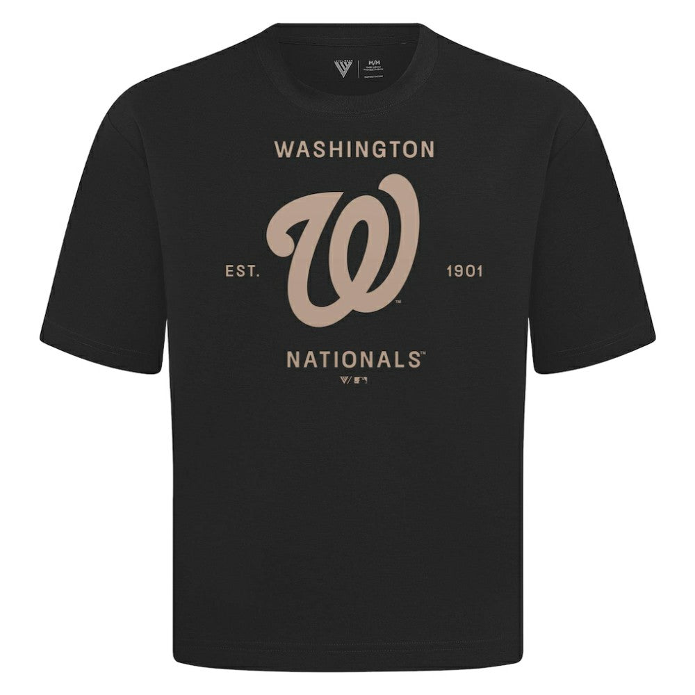 MLB Washington Nationals Levelwear Crossway Oversized Luxe Signature Knit T-Shirt