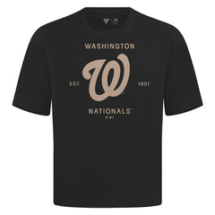 MLB Washington Nationals Levelwear Crossway Oversized Luxe Signature Knit T-Shirt