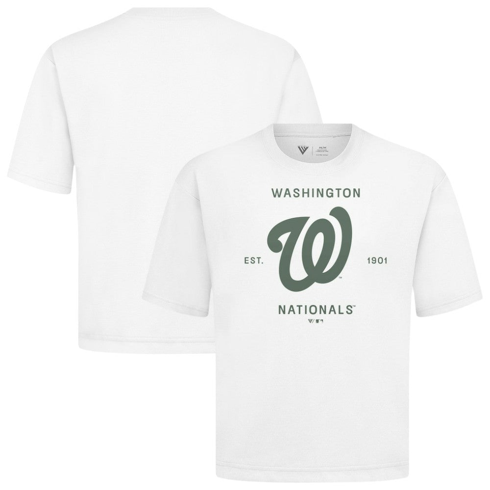 MLB Washington Nationals Levelwear Crossway Oversized Luxe Signature Knit T-Shirt