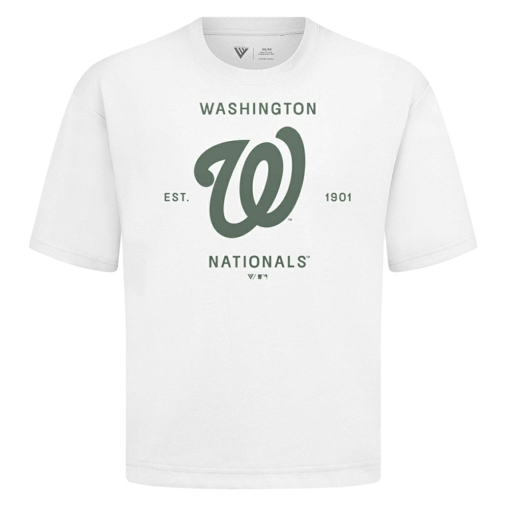 MLB Washington Nationals Levelwear Crossway Oversized Luxe Signature Knit T-Shirt