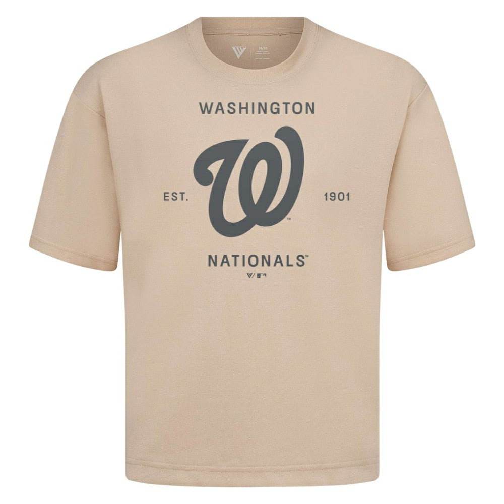 MLB Washington Nationals Levelwear Crossway Oversized Luxe Signature Knit T-Shirt
