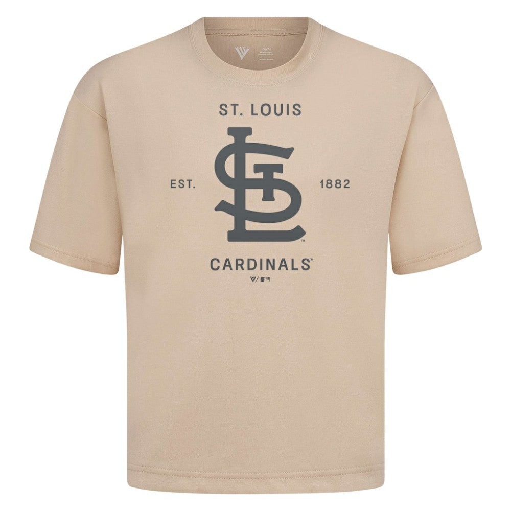 MLB St. Louis Cardinals Levelwear Crossway Oversized Luxe Signature Knit T-Shirt