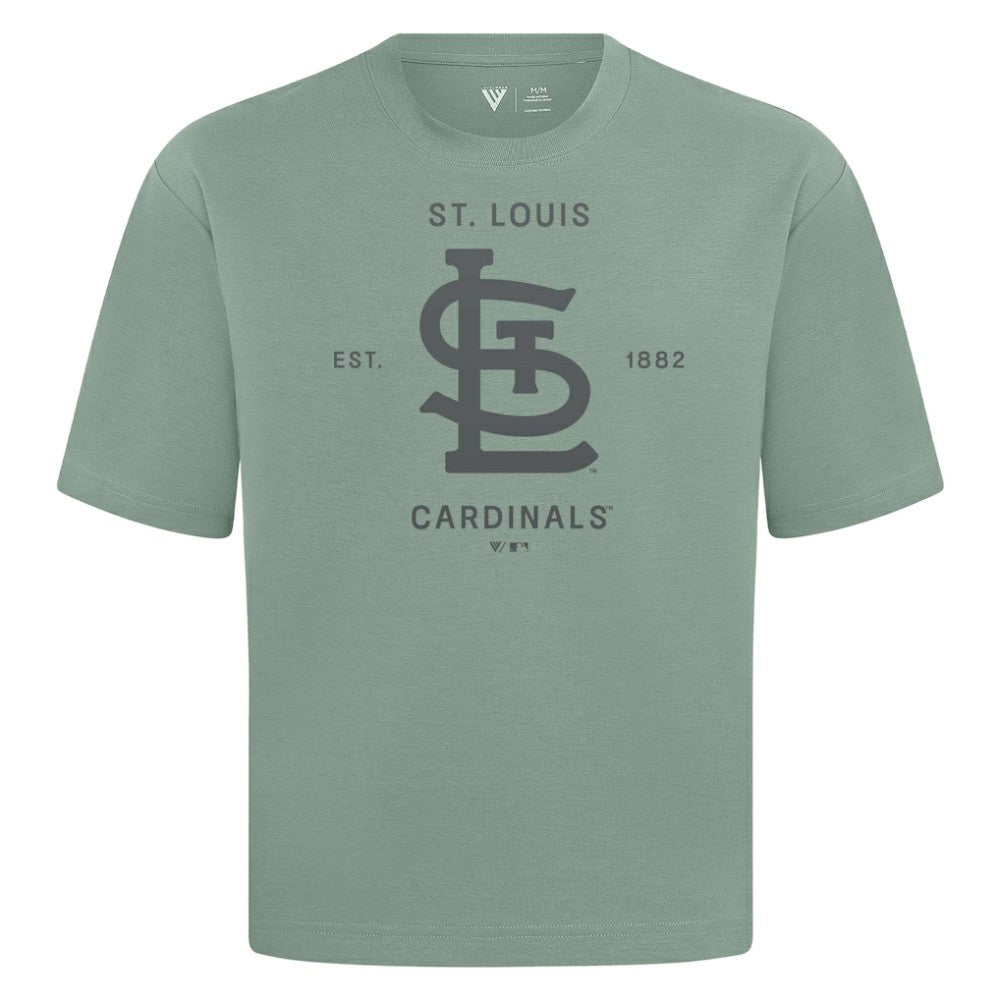 MLB St. Louis Cardinals Levelwear Crossway Oversized Luxe Signature Knit T-Shirt