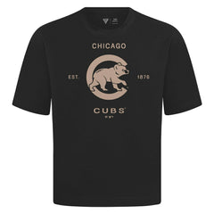 MLB Chicago Cubs Levelwear Crossway Oversized Luxe Signature Knit T-Shirt