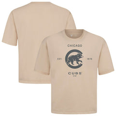 MLB Chicago Cubs Levelwear Crossway Oversized Luxe Signature Knit T-Shirt