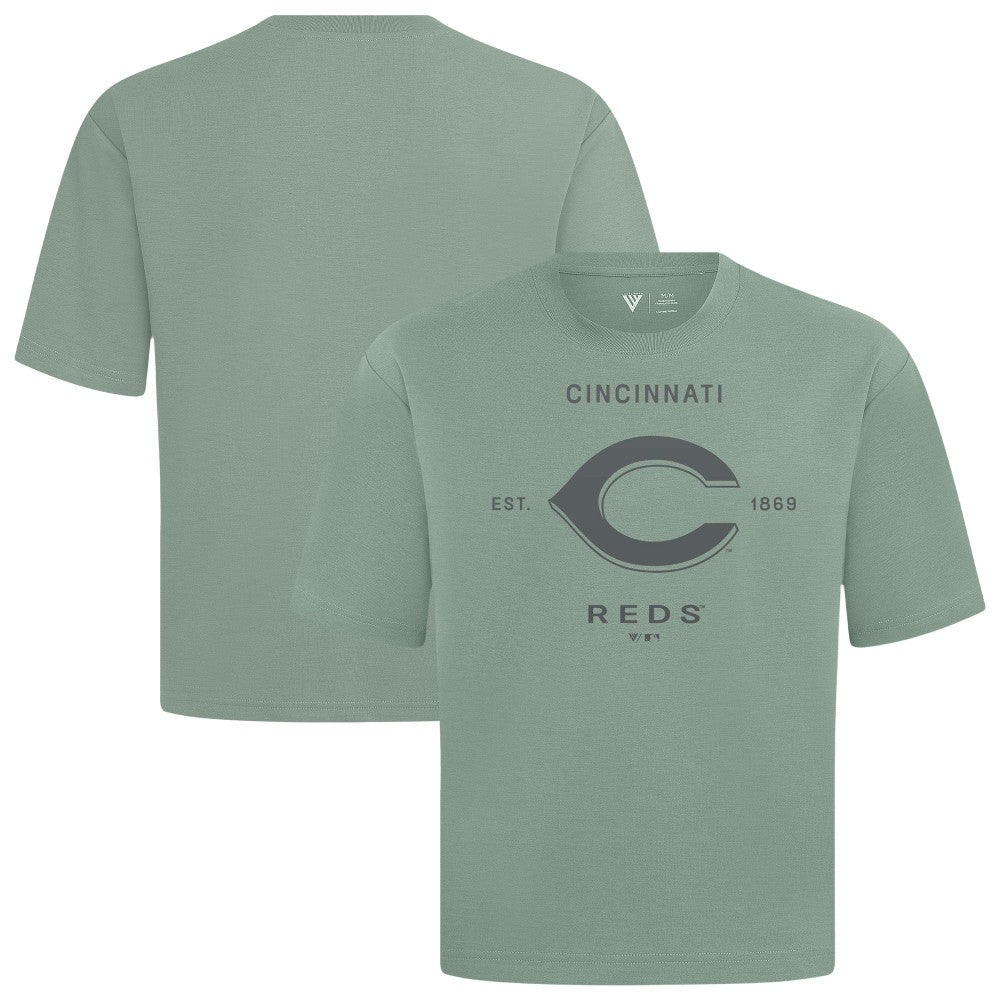 MLB Cincinnati Reds Levelwear Crossway Oversized Luxe Signature Knit T-Shirt