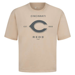 MLB Cincinnati Reds Levelwear Crossway Oversized Luxe Signature Knit T-Shirt