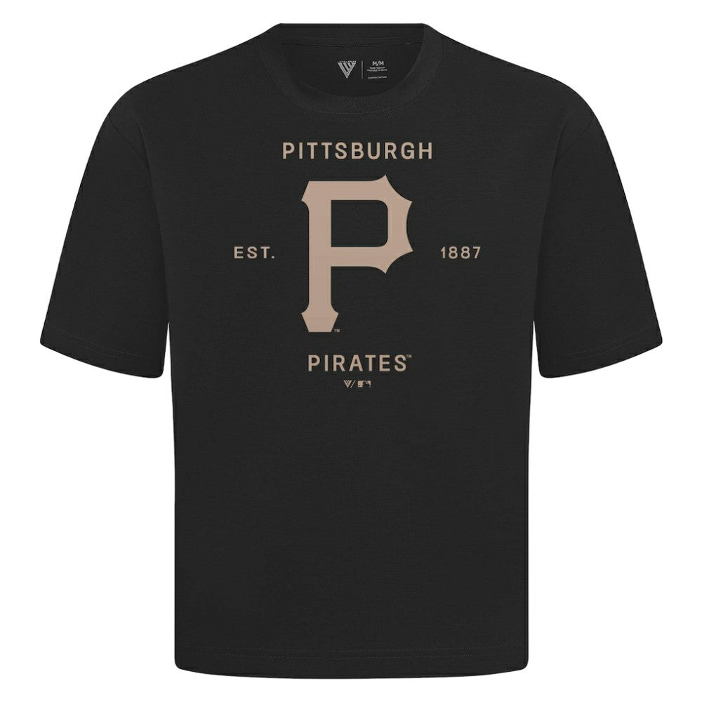 MLB Pittsburgh Pirates Levelwear Crossway Oversized Luxe Signature Knit T-Shirt