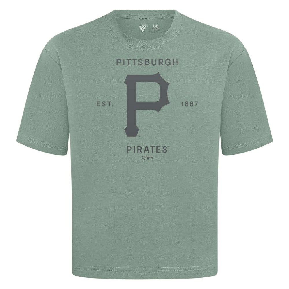 MLB Pittsburgh Pirates Levelwear Crossway Oversized Luxe Signature Knit T-Shirt