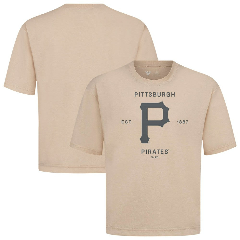 MLB Pittsburgh Pirates Levelwear Crossway Oversized Luxe Signature Knit T-Shirt