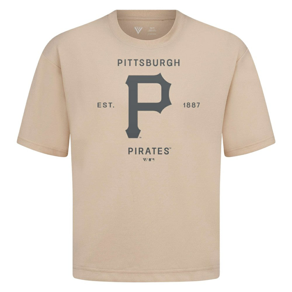 MLB Pittsburgh Pirates Levelwear Crossway Oversized Luxe Signature Knit T-Shirt