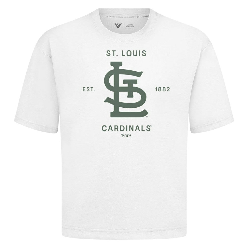 MLB St. Louis Cardinals Levelwear Crossway Oversized Luxe Signature Knit T-Shirt