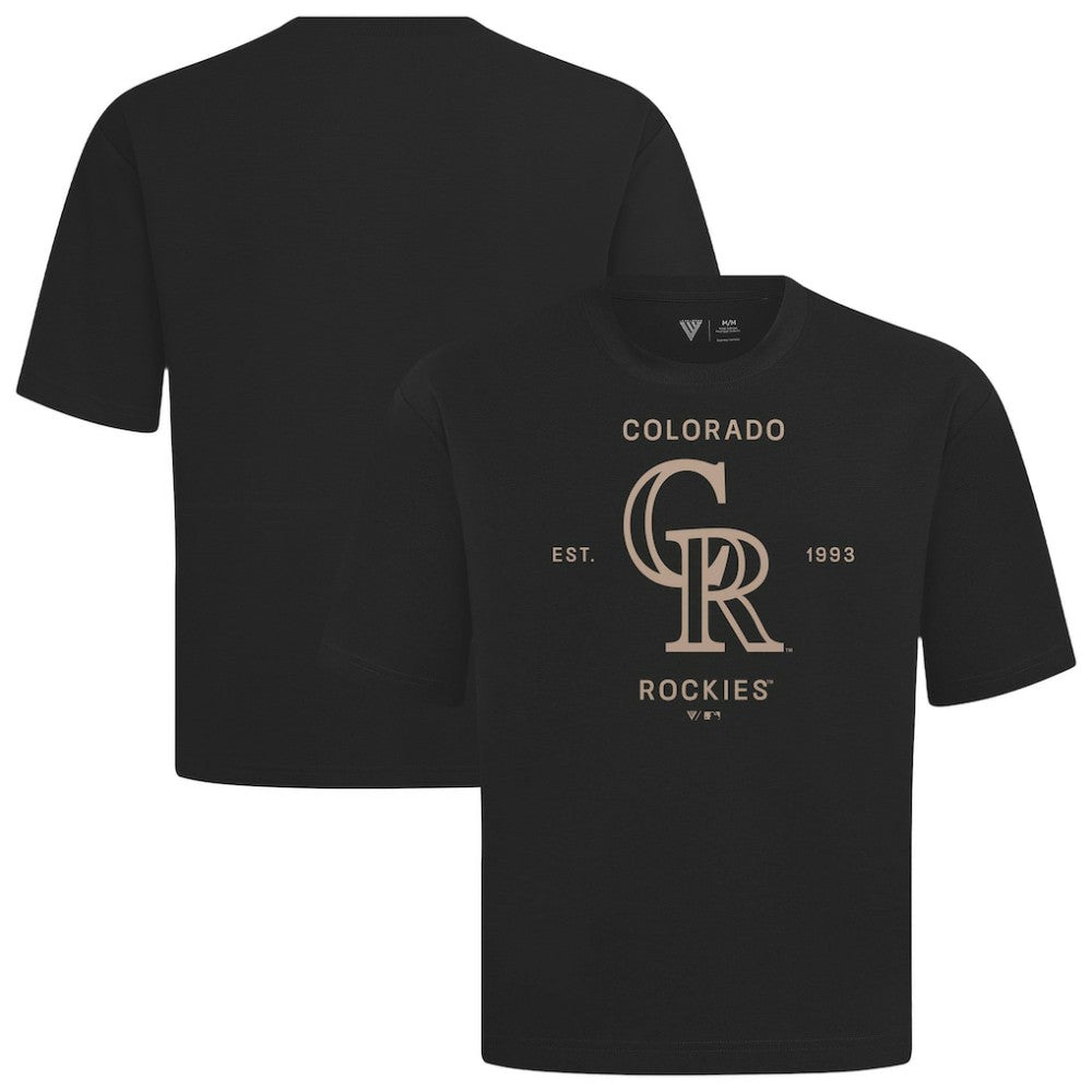MLB Colorado Rockies Levelwear Crossway Oversized Luxe Signature Knit T-Shirt