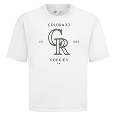 MLB Colorado Rockies Levelwear Crossway Oversized Luxe Signature Knit T-Shirt