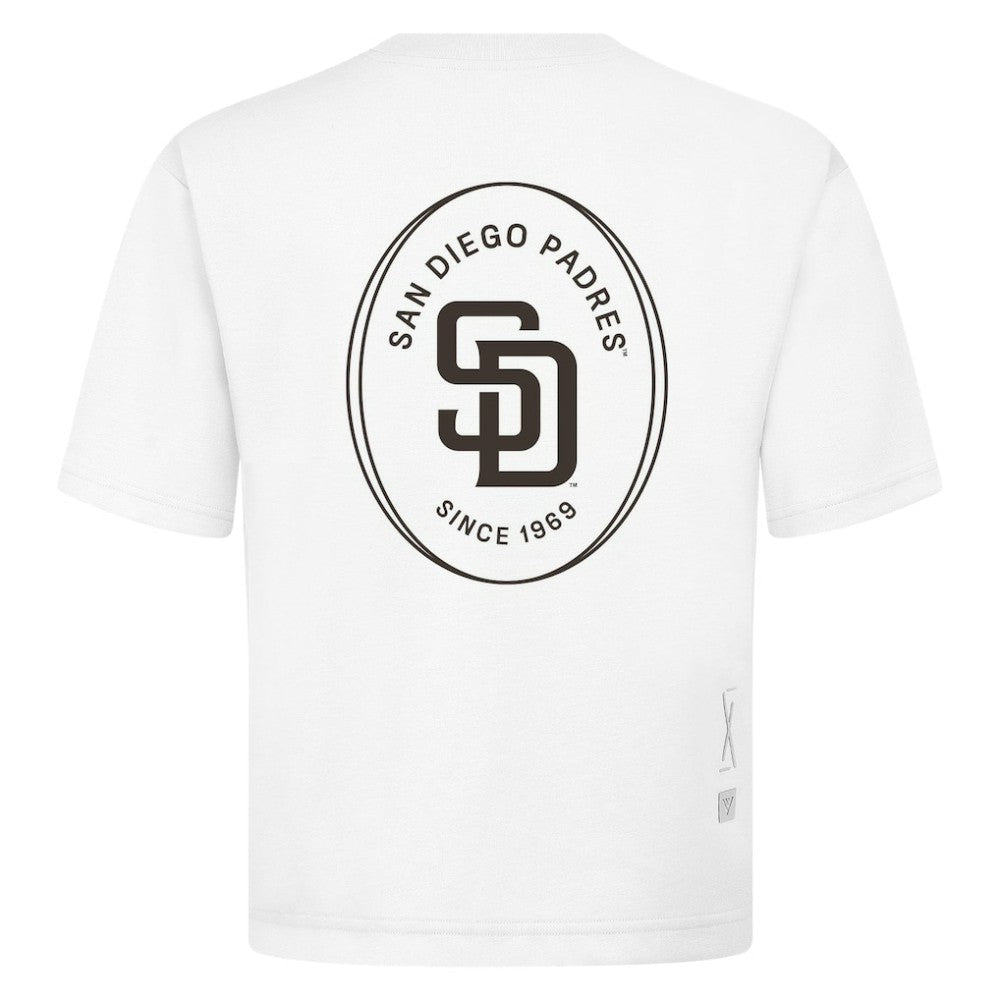 MLB San Diego Padres Levelwear Signet Oversized Luxe Signature Knit T-Shirt
