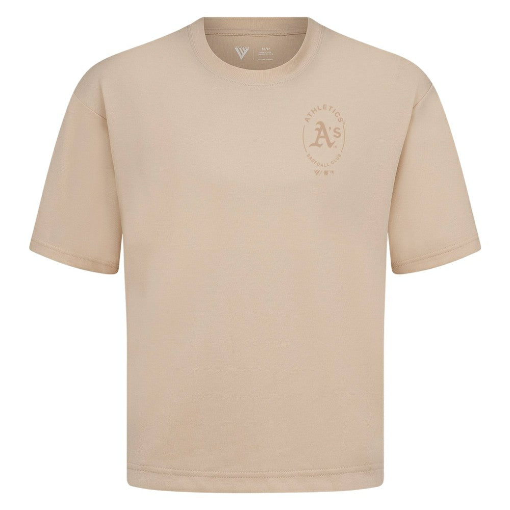 MLB Athletics Levelwear Signet Oversized Luxe Signature Knit T-Shirt