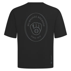 MLB Milwaukee Brewers Levelwear Signet Oversized Luxe Signature Knit T-Shirt