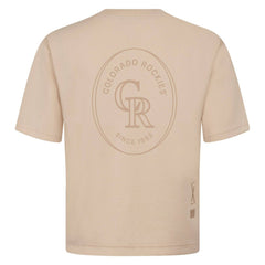 MLB Colorado Rockies Levelwear Signet Oversized Luxe Signature Knit T-Shirt