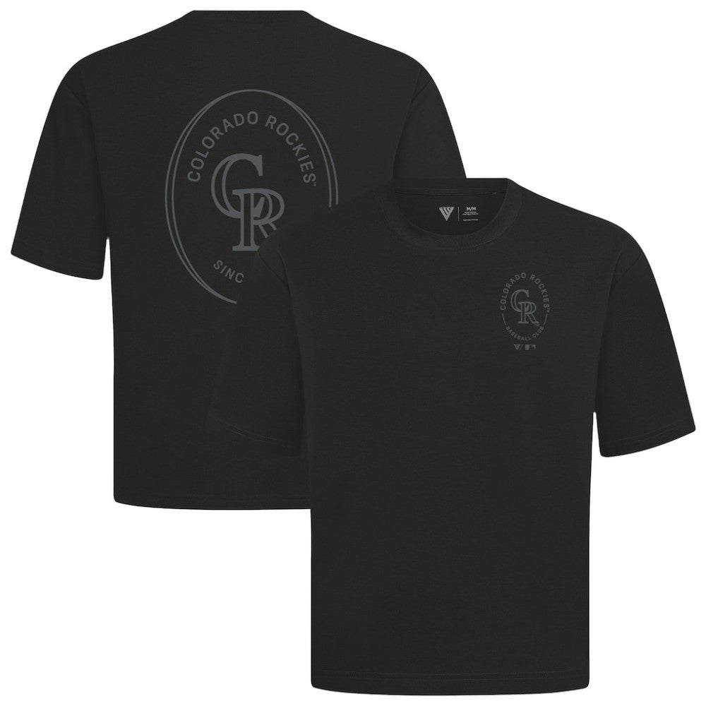 MLB Colorado Rockies Levelwear Signet Oversized Luxe Signature Knit T-Shirt