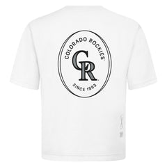 MLB Colorado Rockies Levelwear Signet Oversized Luxe Signature Knit T-Shirt