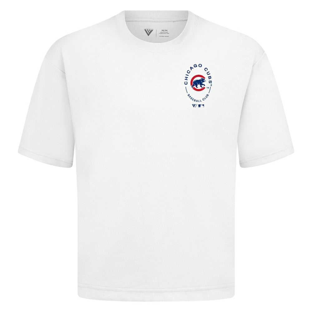 MLB Chicago Cubs Levelwear Signet Oversized Luxe Signature Knit T-Shirt