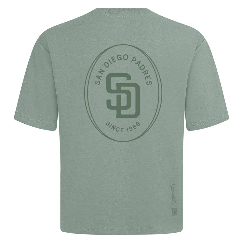 MLB San Diego Padres Levelwear Signet Oversized Luxe Signature Knit T-Shirt