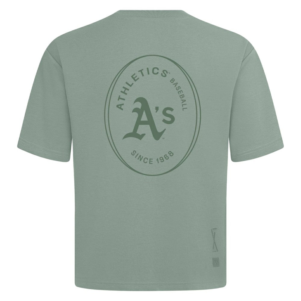 MLB Athletics Levelwear Signet Oversized Luxe Signature Knit T-Shirt