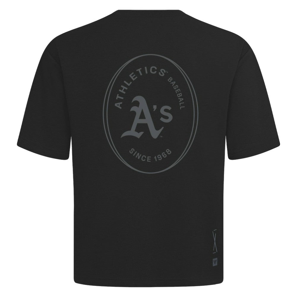MLB Athletics Levelwear Signet Oversized Luxe Signature Knit T-Shirt