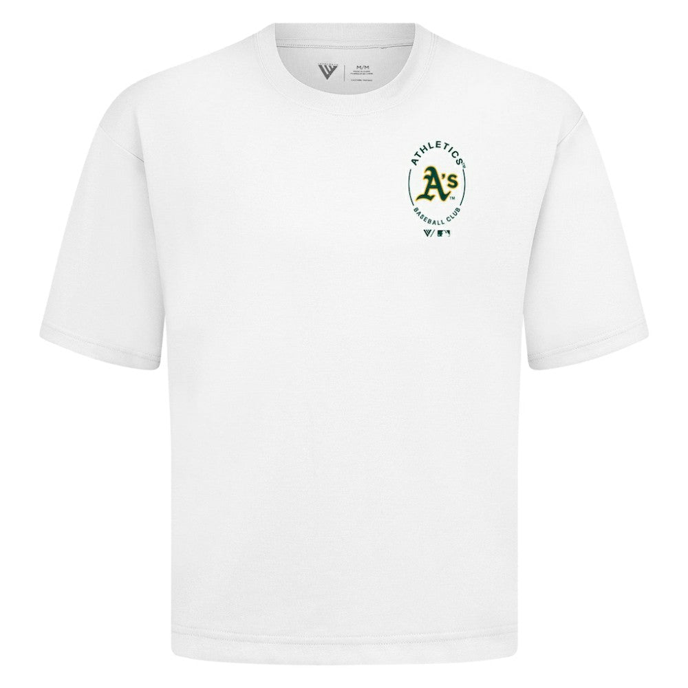 MLB Athletics Levelwear Signet Oversized Luxe Signature Knit T-Shirt