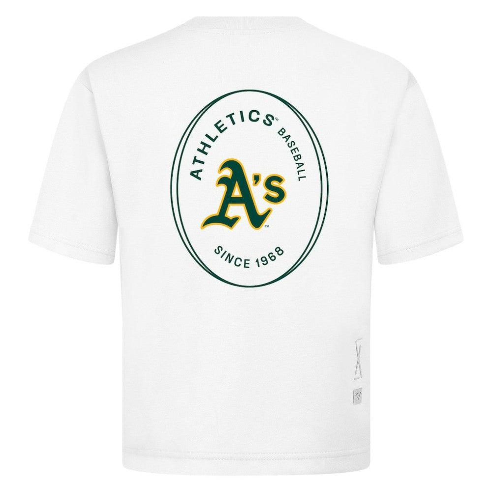 MLB Athletics Levelwear Signet Oversized Luxe Signature Knit T-Shirt