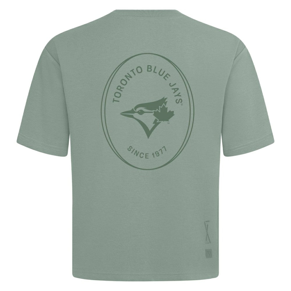 MLB Toronto Blue Jays Levelwear Signet Oversized Luxe Signature Knit T-Shirt