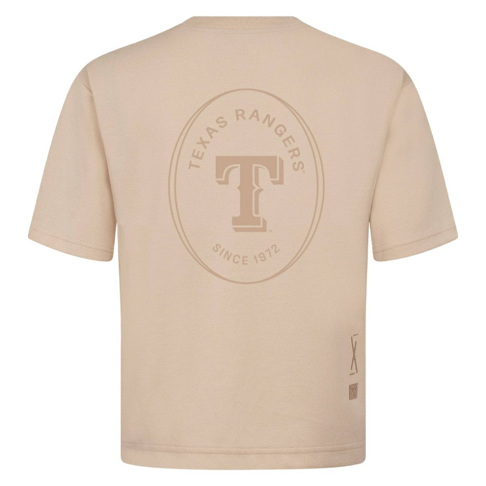 MLB Texas Rangers Levelwear Signet Oversized Luxe Signature Knit T-Shirt