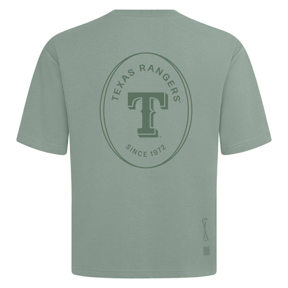 MLB Texas Rangers Levelwear Signet Oversized Luxe Signature Knit T-Shirt