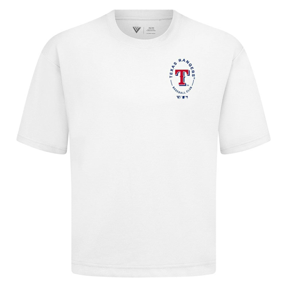 MLB Texas Rangers Levelwear Signet Oversized Luxe Signature Knit T-Shirt