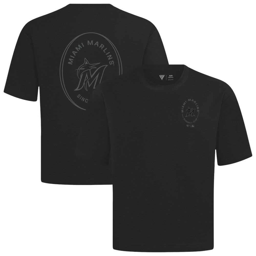 MLB Miami Marlins Levelwear Signet Oversized Luxe Signature Knit T-Shirt