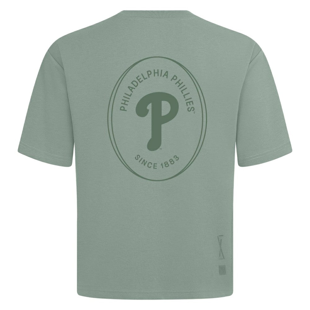 MLB Philadelphia Phillies Levelwear Signet Oversized Luxe Signature Knit T-Shirt