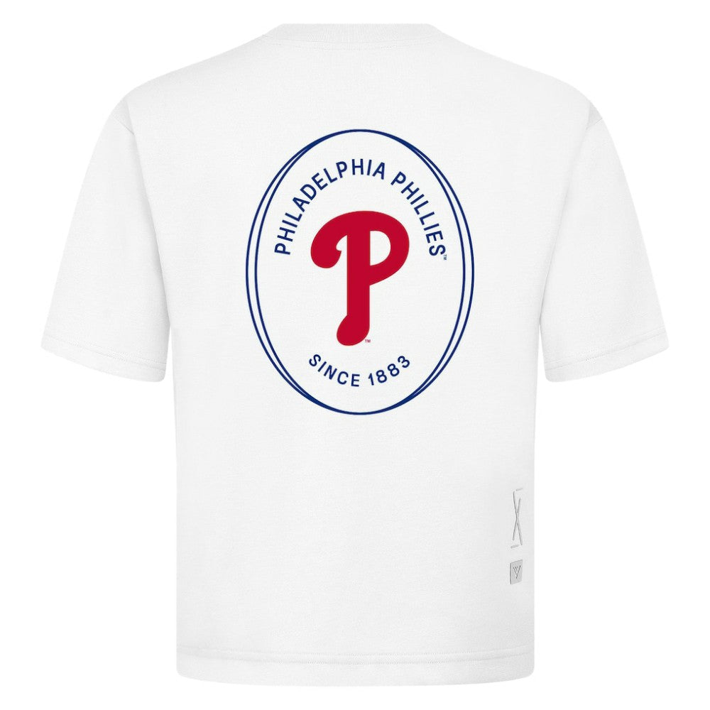 MLB Philadelphia Phillies Levelwear Signet Oversized Luxe Signature Knit T-Shirt