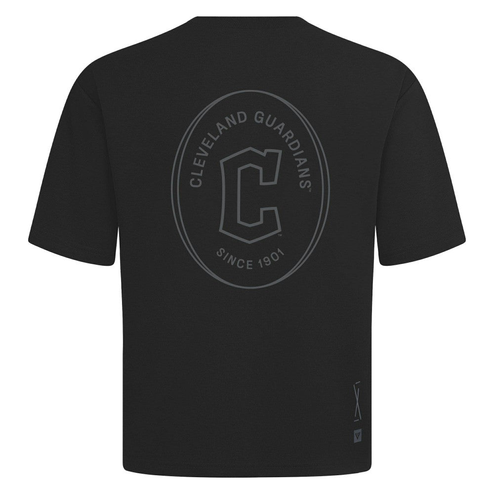 MLB Cleveland Guardians Levelwear Signet Oversized Luxe Signature Knit T-Shirt