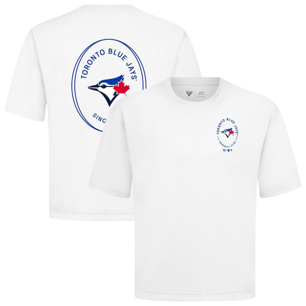 MLB Toronto Blue Jays Levelwear Signet Oversized Luxe Signature Knit T-Shirt