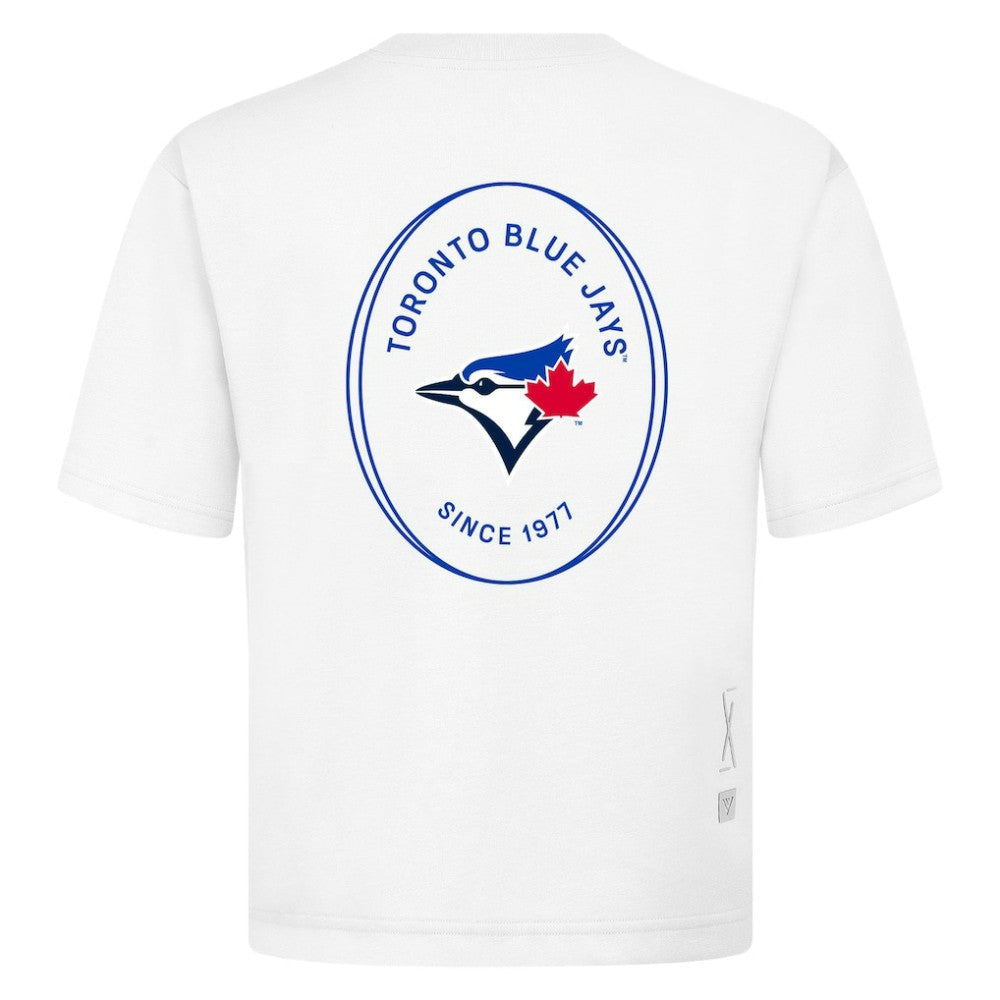 MLB Toronto Blue Jays Levelwear Signet Oversized Luxe Signature Knit T-Shirt