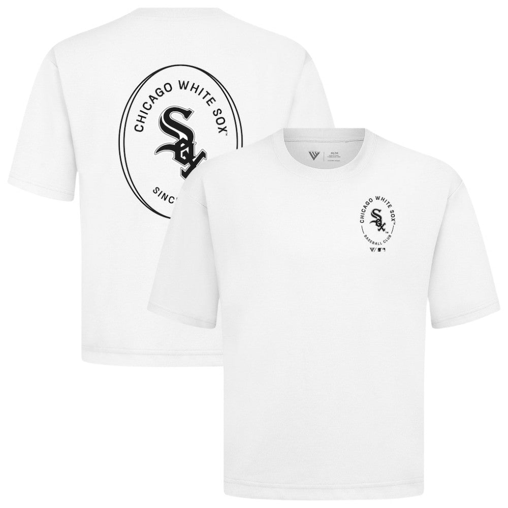 MLB Chicago White Sox Levelwear Signet Oversized Luxe Signature Knit T-Shirt