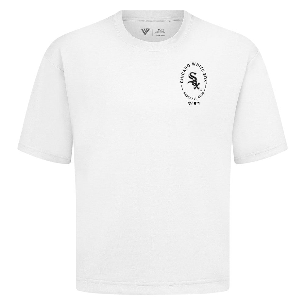 MLB Chicago White Sox Levelwear Signet Oversized Luxe Signature Knit T-Shirt