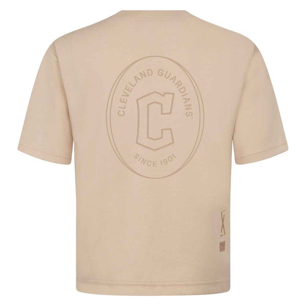 MLB Cleveland Guardians Levelwear Signet Oversized Luxe Signature Knit T-Shirt