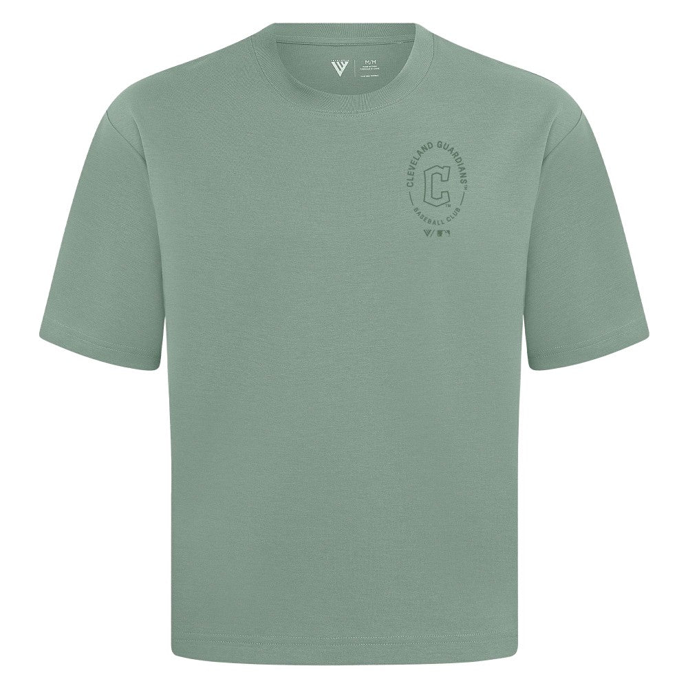 MLB Cleveland Guardians Levelwear Signet Oversized Luxe Signature Knit T-Shirt