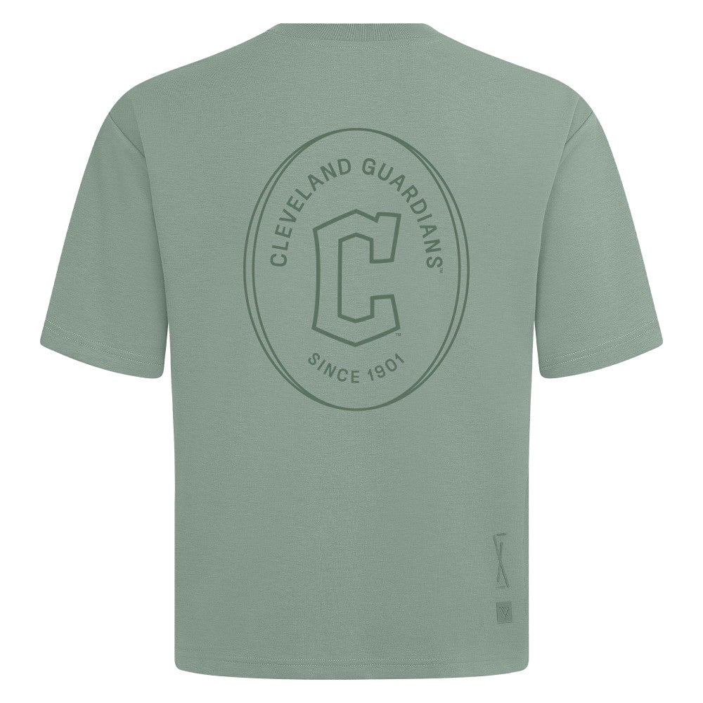 MLB Cleveland Guardians Levelwear Signet Oversized Luxe Signature Knit T-Shirt