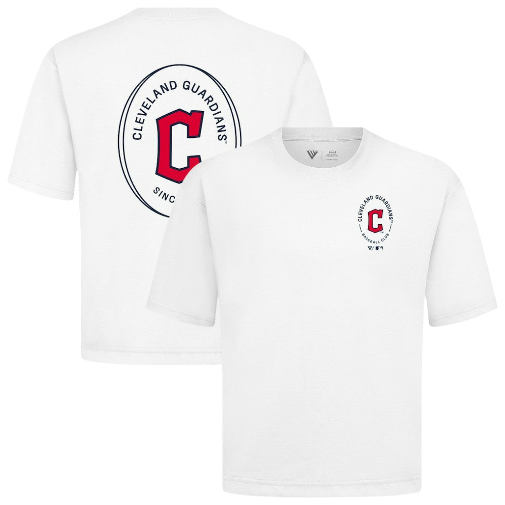 MLB Cleveland Guardians Levelwear Signet Oversized Luxe Signature Knit T-Shirt