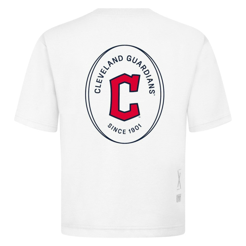 MLB Cleveland Guardians Levelwear Signet Oversized Luxe Signature Knit T-Shirt